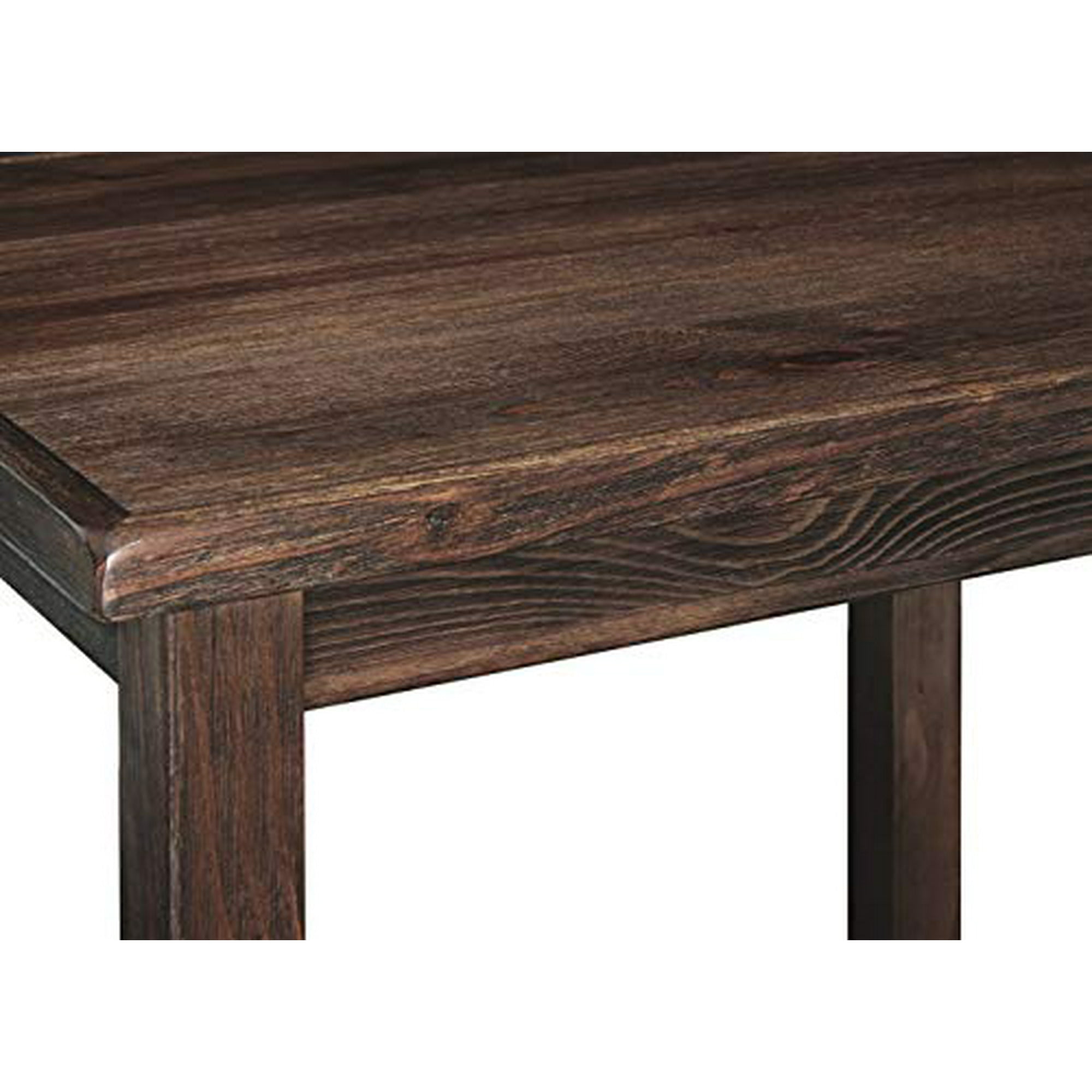 Ashley Furniture Mestler Rectangular End Table in Rustic Brown