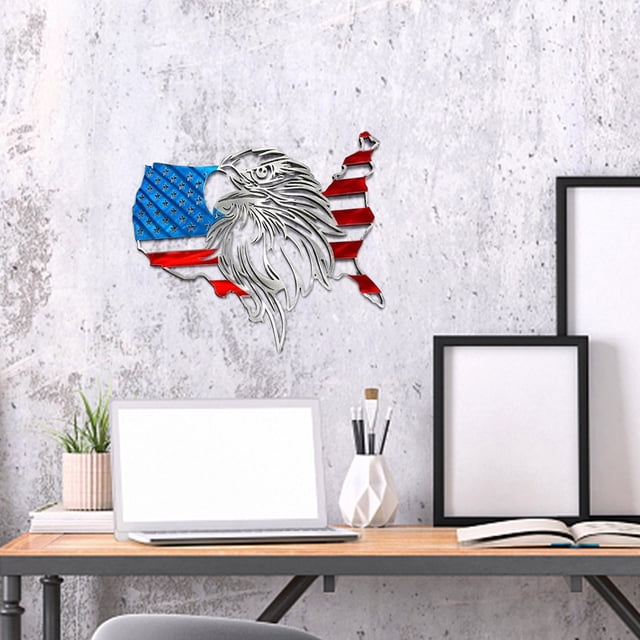 2023 New Independence Day Metal Flag Decoration Americas Decoration