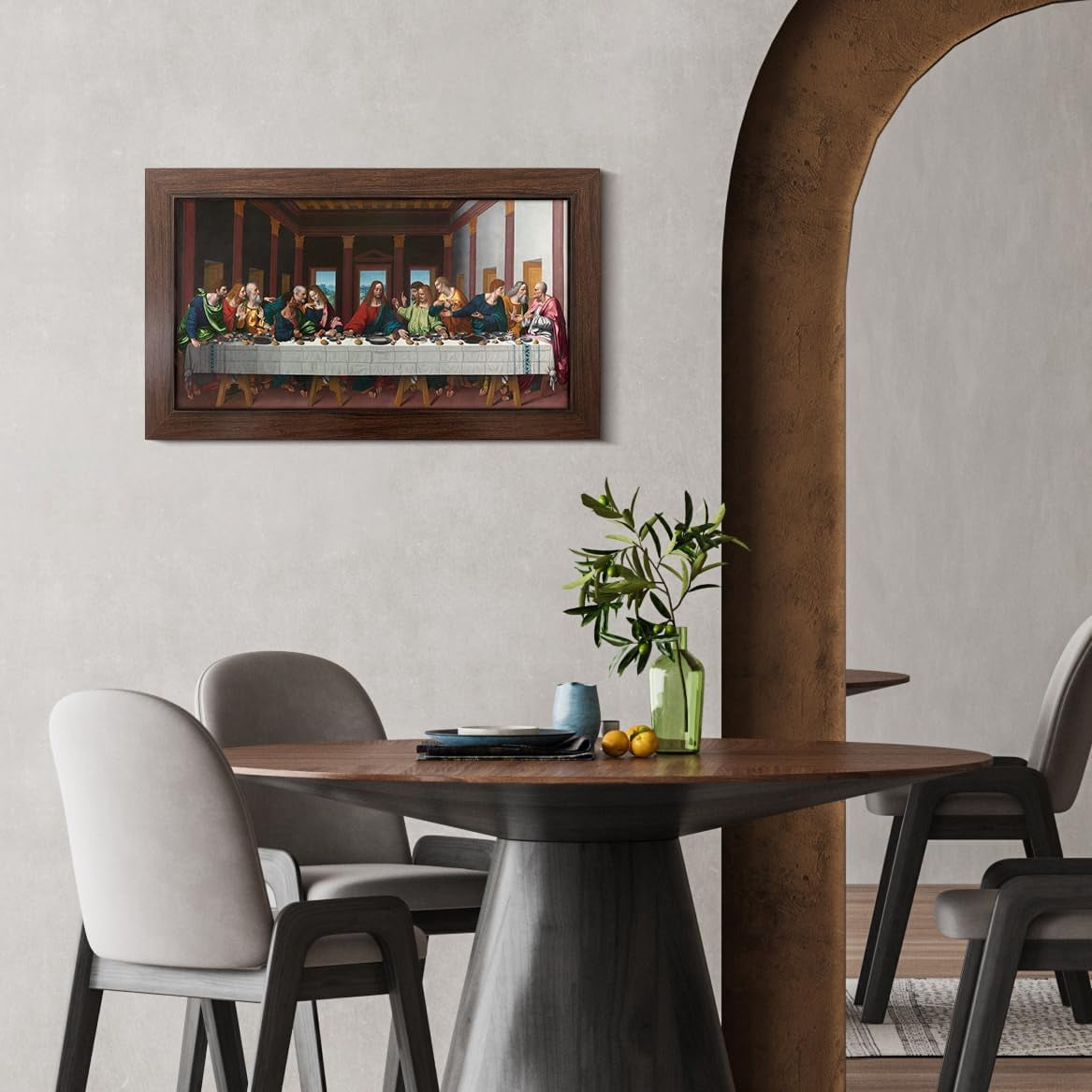 SYDposter Christian Art Last Supper Wall Art Religious Wall Decor Christian Poster Jesus Decor Leonardo Da Vinci the Last Supper Christian Canvas Wall Art Jesus Painting for Dining Room 11*18/