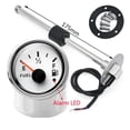 thumbnail image 1 of Fuel Level Gauge With Fuel Level Sensor 52mm Fuel Level Meter With ALARM LED Red Backlight 150 200 250 300mm 0-190 Ohm Sensor ,Easy Setup, 1 of 7