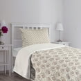 thumbnail image 5 of Ambesonne Astrology Quilted Bedspread Set 2 Pcs, Celestial Boho Plant, Twin Size, Orange Black Grey, 5 of 6