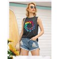 thumbnail image 5 of VILOVE Women Summer Sunflower Graphic Tank Tops Graphic Tank Tops Sleeveless Graphic Tee Shirts Boho Tank Tops, 5 of 7
