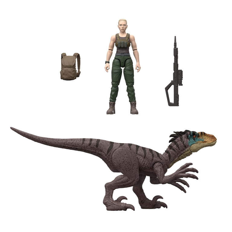 Jurassic World Rebirth Zora Bennett & Velociraptor Figures Pack