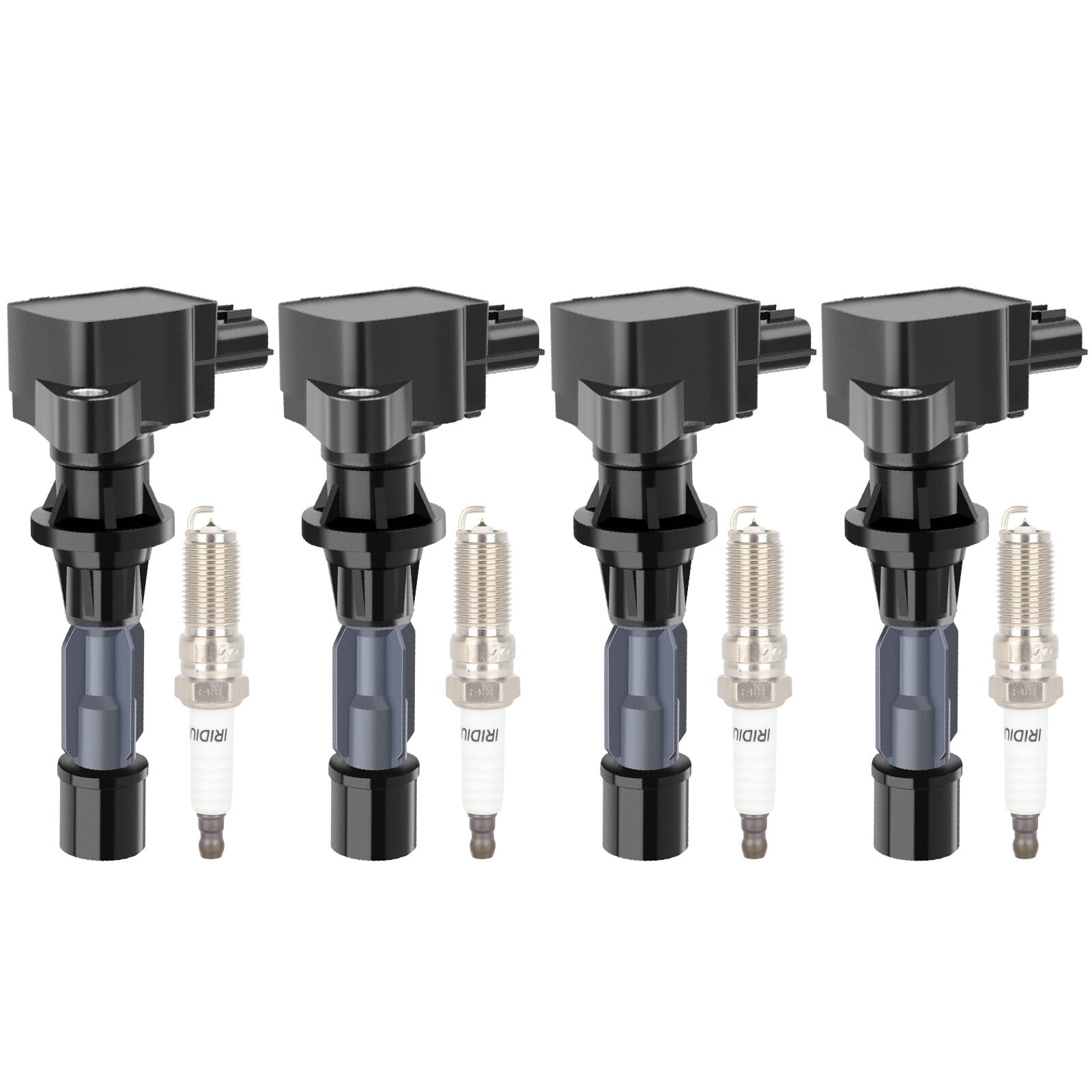 ECCPP UF540 4 ignition coils with 4 iridium Spark Plugs for Mazda
