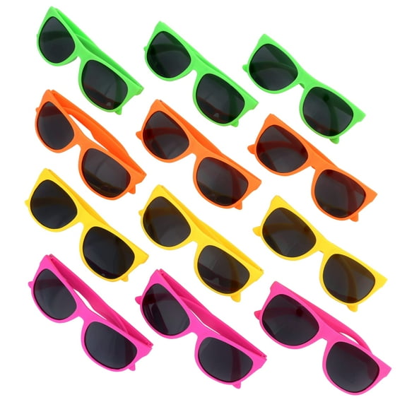 Neliblu Kids Sunglasses - Neon Summer Glasses - Beach/Pool Party Favors - 12 Pack