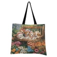thumbnail image 4 of Canvas Tote Bag for Women Girls Design Print Flower-festooned Friends Tote, 4 of 8