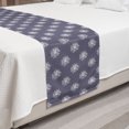 thumbnail image 2 of Floral Bed Runner, Repetitive Simplistic Rustic Sunflower Exotic Petals Illustration, Decorative Accent Bedding Scarf for Hotels Homes and Guestrooms, Queen, Purpleblue and Off White, by Ambesonne, 2 of 2