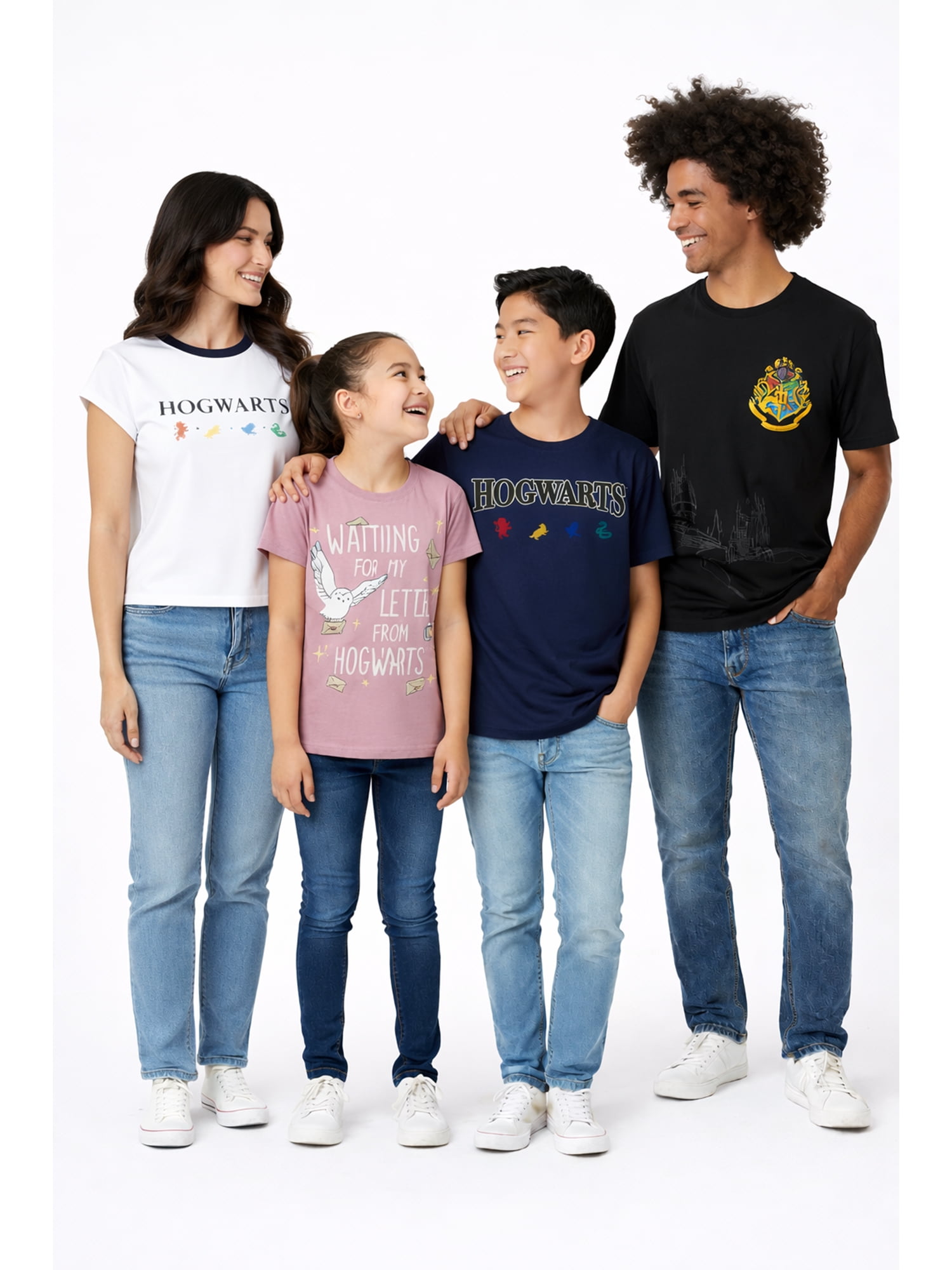 Harry Potter, Boys' & Big Boys' Graphic Short Sleeve Tee, Hogwarts Mascots, Sizes 4-18