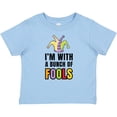 thumbnail image 3 of Inktastic I'm with a Bunch of Fools with Jester Hat April Fools Day Boys or Girls Baby T-Shirt, 3 of 5