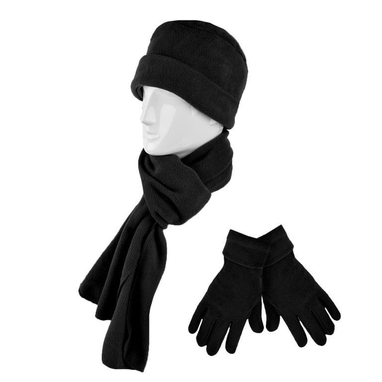 Women\'s Warm Fleece Winter Hat and Glove Set & Scarves, Dark Charcoal Women main image 3
