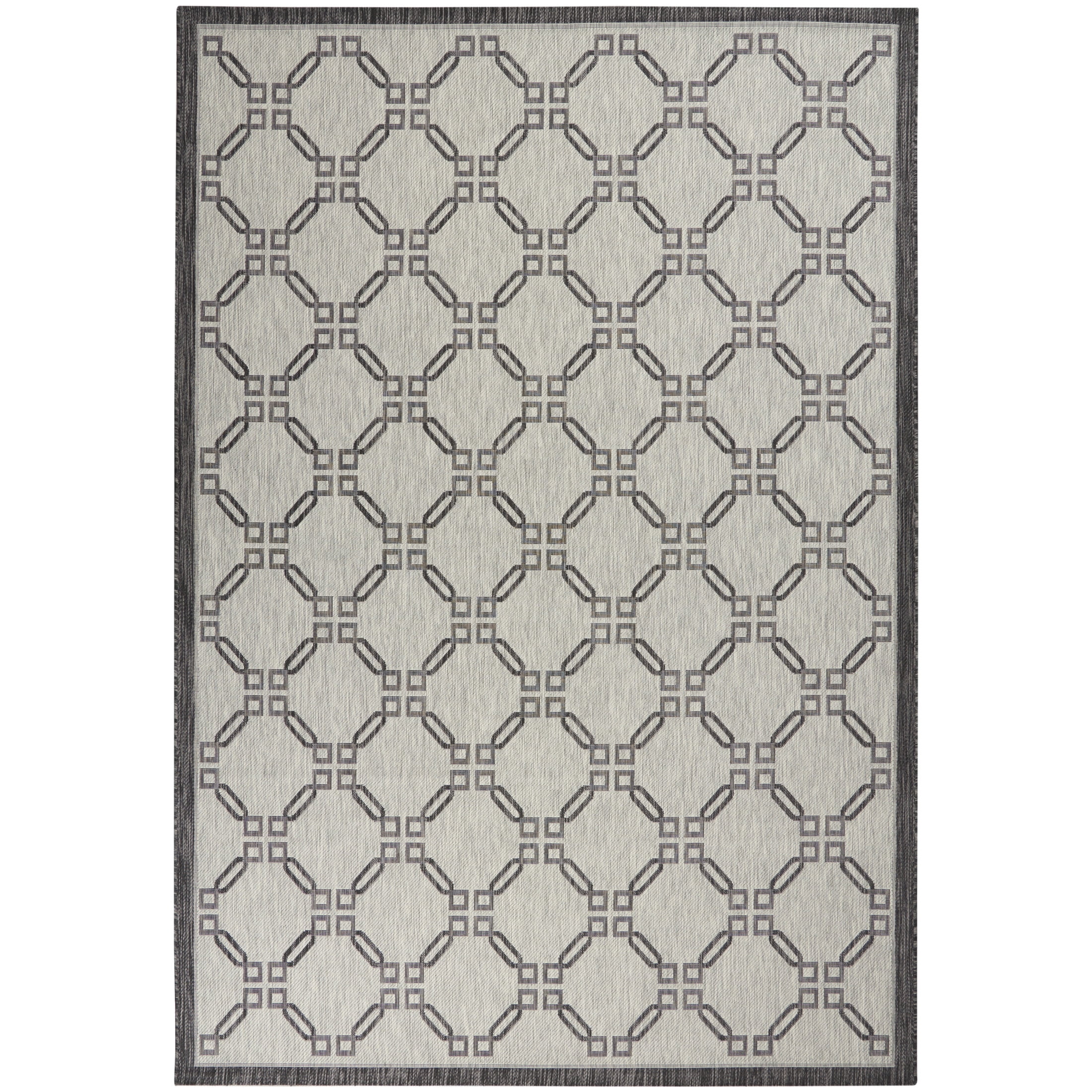 Nourison Country Side 7' x 10' Ivory/Charcoal Transitional Rug