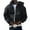 Black#50, variant on LIIPEE Men Hoodies Solid Color Long Sleeve Zip Up Hooded Sweatshirt With Pockets Male Breathable Weekend Sweatshirts,Beige,M