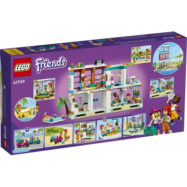 LEGO Friends Vacation Beach House 41709 Building Kit; Gift For Kids Aged  7+; Includes a Mia Mini-Doll, Plus 3 More Characters and 2 Animal Figures  to 
