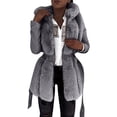 thumbnail image 1 of 2DXuixsh Veste pour Femmes, Chandail à Capuchon avec Fermeture Éclair, Veste à Capuche Chaude, Veste de Base Décontractée, Sweat à Capuche en Peluche, Gris Taille m, 1 of 5