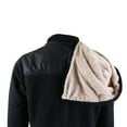thumbnail image 3 of Maximos Men's Sherpa Lined Removable Hood Multi Pocket Zipper Bomber Jacket (Black / Khaki,XL), 3 of 6