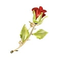 thumbnail image 2 of Pin de broche de flores de rosas Broche Día del día accesorios de vestuario ción elegante con hojas, 2 of 8