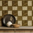 thumbnail image 2 of S4Sassy Peel & Stick Vinyl Wallpaper, Mosaic Tile Wallpaper Contact Paper Waterproof - Green, 25"x120" ,Textured Finish, Removable Wall Covering for Bedroom, Living Room, Entryways, 2 of 8