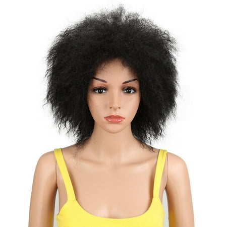 Noble Synthetic Hair Black Kinky Curly Afro Wig 8 Inch 95g/pcs Cosplay Wigs (Best Kinky Curly Wigs)