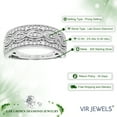 thumbnail image 3 of Vir Jewels 2/5 CTTW Lab Grown Diamond Wedding Band .925 Sterling Silver Prong Size 10, 3 of 7