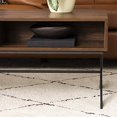 thumbnail image 4 of Walker Edison Gehry Modern X Leg Coffee Table with Open Storage, Dark Walnut, 4 of 5