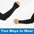 thumbnail image 5 of 6 pares de fundas de brazo negras con agujero para el pulgar para hombres y mujeres, deportes al aire libre, conducción, ciclismo, protección solar UV UPF50, mangas de compresión de refrigeración esquí esquí Gafas de esquí, 5 of 5