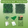 thumbnail image 2 of Artificial Grass Wall Panels Backdrop,10"x 10"(24Pcs) Faux Boxwood Panels for Outdoor Indoor Green Wall Decor,Party Wedding Garden Fence Decorations, 2 of 5