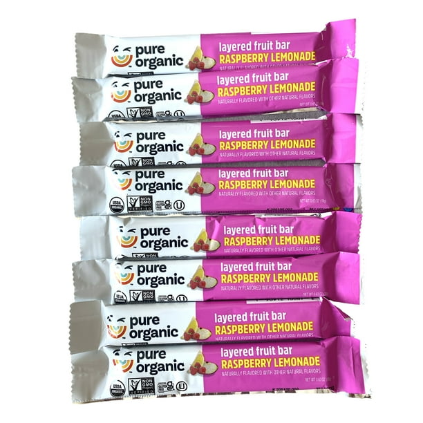 Pure Organic Layered Fruit Bars Raspberry Lemonade 0.63 oz. Each Pack