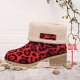 thumbnail image 6 of AUDeals Women's Snow Booties, Leopard Print Fur Lined Boots with Chunky Heel Comfort for Winter Outdoor Wear (Red, 8), 6 of 6