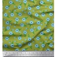 thumbnail image 1 of Soimoi Poly Georgette Fabric Leaves & Periwinkle Floral Print Fabric by The Yard 52 Inch Wide, 1 of 3