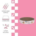 thumbnail image 2 of THE LICKER STORE Nelson 20.13" Modern Cardboard Round Bowl Cat Scratcher with Catnip, Light Pink/Multi, CSR1010A, 2 of 7