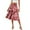 Watermelon Red, variant on Yucgh Women's Floral Print A-line Midi Skirt with Pockets, High Waist Casual Skirt, Drawstring Waist Summer Skirt,Blue,L