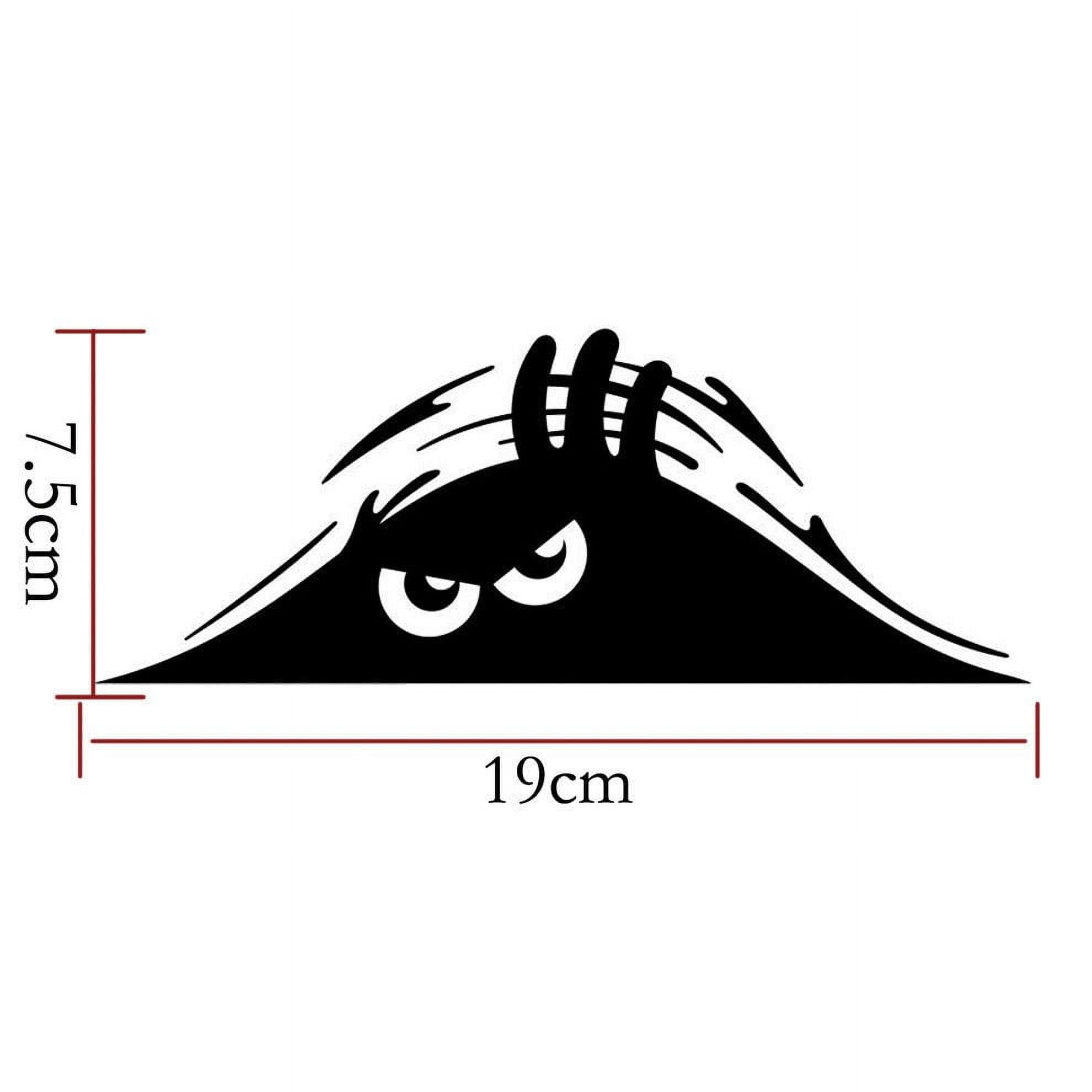 Black Peeking Monster Funny Cute Sticker Vinyl Water proof decal for Car  Casement 