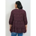 thumbnail image 2 of Avenue Women's Plus Size Ditsy Embroidered Tunic, 2 of 2