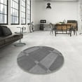 thumbnail image 3 of Ahgly Company Indoor Round Patterned Gray Dolphin Gray Area Rugs, 8' Round, 3 of 6