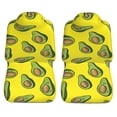 thumbnail image 5 of XMXT 2Pcs Car Seat Cover Decor Protector, Avocado Pattern Yellow Front Seat Covers for Cars SUVs, Universal Fit, 5 of 9