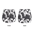 thumbnail image 3 of Gukieu Black And White Sheeps Print Women's Sports Shorts with Drawstring Elastic Waistband for Running, Yoga, Fitness-Large, 3 of 7