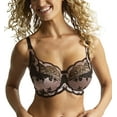 thumbnail image 3 of Panache Clara Full Cup Underwire Bra (7255),30F,Black/Pink, 3 of 9
