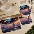 thumbnail image 6 of Shower Curtain 4 Piece Set Colorful Modern Astronaut Space with Non-Slip Rugs Toilet Lid Cover And Bath Mat Cartoon Planet Astronaut Outer Space Bathroom Shower Curtains Sets 72inch X 72inch, 6 of 8