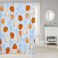 thumbnail image 2 of Manfei Ghost With Bow Halloween Shower Curtain 72Wx84L,Thanksgiving Pumpkin Print Bathroom Shower Curtain, 2 of 5