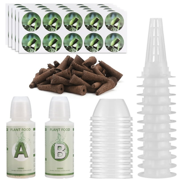 Remarks When Placing An Order: 12pcs Round Planting Basket + 12pcs Round Germination Cover + 25pcs Small Round Planting Cotton + 25pcs Large Round Planting Cotton + Stickers 50pcs
