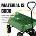 thumbnail image 3 of SUNCOO Dump Garden Cart with Heavy Duty Poly Garden Utility Yard Wagon with Wheels, 600lbs Multifunctional Pulling Wagon (Green), 3 of 7