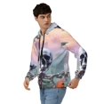 thumbnail image 3 of JUNZAN Mist Sunflower Skull Print Men's Zip Up Hoodie Athletic Hoodies Long Sleeve Hooded Sweatshirts With Pockets (S-3XL), 3 of 6