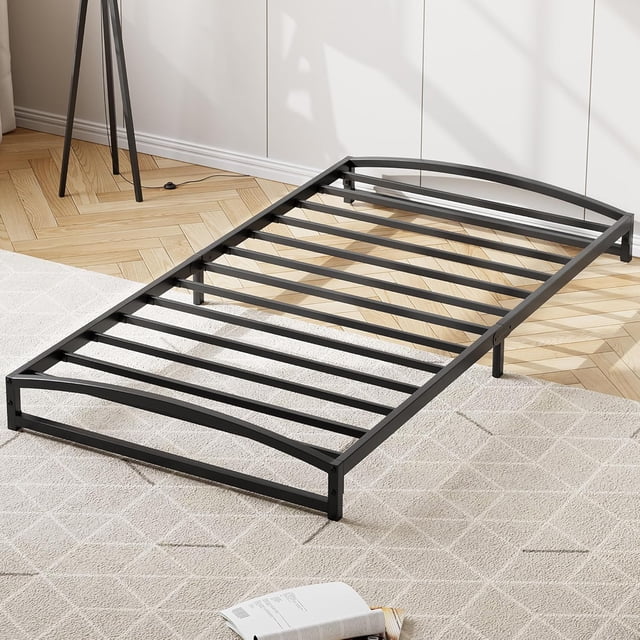 Tamaño individual-xl low marco de cama 6-pulgada heavy duty metal platform mattress foundation no necesita colchón base noise-free non-slip fácil montaje negra