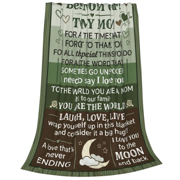 Mom Throw Blanket Mother Blanket Gifts from Daughters Son Cozy Plush Fluffy Throw for Napping 50x40