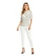 thumbnail image 1 of Blusa Rayada Detalle Al Frente Beige Mundo Terra Mujer, 1 of 3