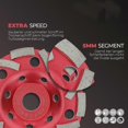 thumbnail image 4 of Extra Speed Concrete Diamond Abrasive Disc 125mm x 22.2mm Concrete Sanding Pad Tile and Masonry Adhesive, 4 of 5