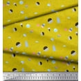 thumbnail image 3 of Soimoi Yellow Poly Georgette Fabric Ice Cream & Cupcakes Food Print Fabric by Yard 52 Inch Wide, 3 of 3