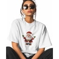 thumbnail image 2 of T Shirts for Women Short Sleeve Cotton Crewneck T-Shirt, Santa Claus Christmas Xmas Tee Tops Casual Basic T-Shirts, XS-5XL White 3XL, 2 of 7