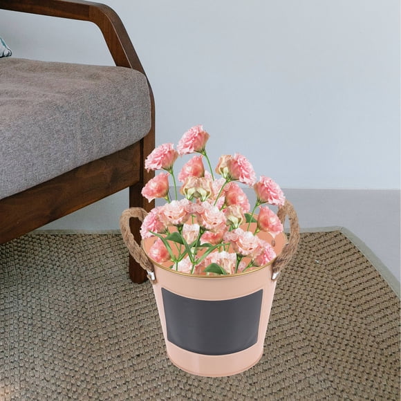CRILSTYLEO Maceta De Hierro Rosa Resistente Para Estilo Retro Multifunción