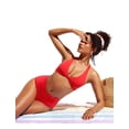 thumbnail image 3 of Parte Inferior de Bikini CRZ YOGA Cintura Alta Corte en V Rojo Profundo XS, 3 of 4